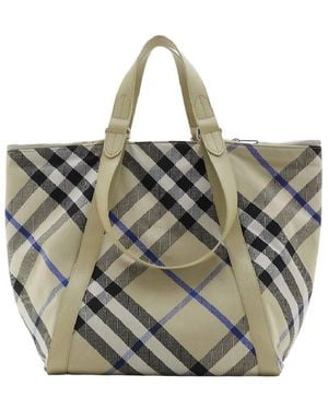 Burberry Cotton Blend Festival Tote - Metallic