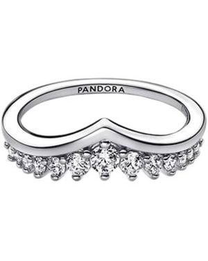 PANDORA Sterling Timeless Wish Pave Ring - Metallic