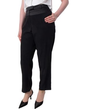 Ferragamo Cady Parte Opaca Tailored Pants - Black