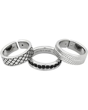 Roberto Cavalli Metal Trio Ring - Metallic