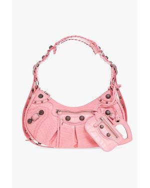 Balenciaga Le Cagole Leather Cross-Body Bag - Pink