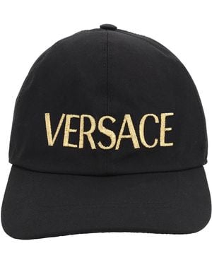 Versace Embroidered Logo Baseball Cap - Black
