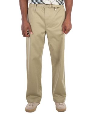 Burberry Cotton Satin Tailored Pants - Natural
