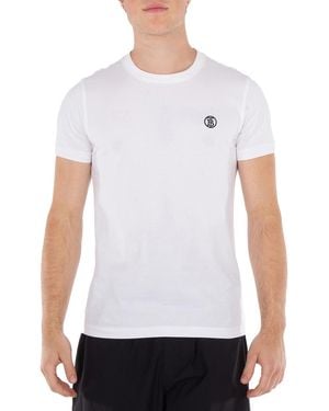Burberry Embroidered Logo Crewneck T-Shirt - White