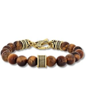 Robert Alton Tiger Eye Bead Bolo Bracelet - Brown