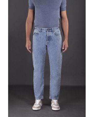Moorer Light Relaxed Trousers - Blue