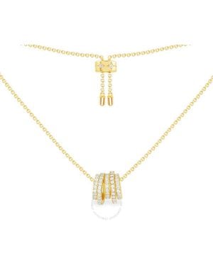 Apm Monaco Croisette Adjustable Multi-Ring Necklace - Metallic