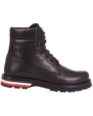 Moncler Vancouver Leather Ankle Boots, Brand Size 40 Us - Brown