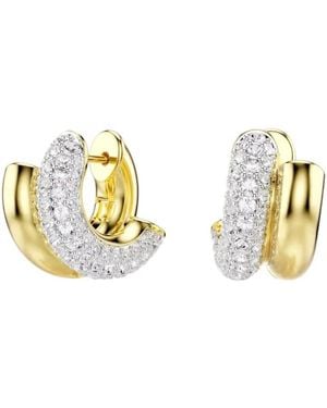 Swarovski Dextera-Tone Plated Hoop Earrings - Metallic