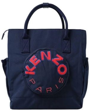 KENZO Logo-Print Changing Bag - Blue