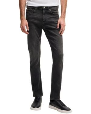 BOSS H-Delaware Slim Fit Jeans, Waist - Black
