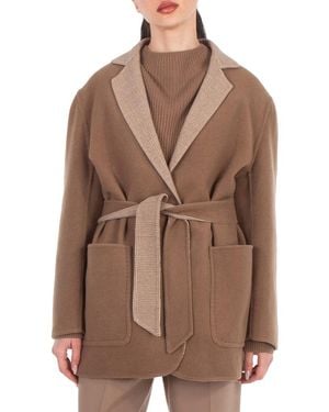 Max Mara Mirko Oversized Reversible Jacket, Brand Size 38 Us - Brown