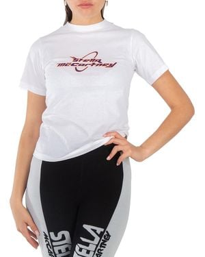 Stella McCartney Ladies Logo Printed T-Shirt, Brand Size 34 (Us - White