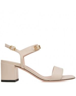 Bally Spell Heeled Leather Sandals, Brand Size 35 Us - White