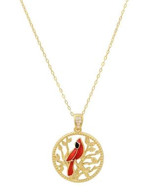Kylie Harper 14K Over Cardinal Tree Of Life Pendant - Metallic