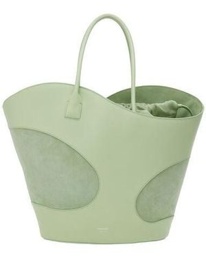 Ferragamo Cut-Out Detailing Xl Tote Bag - Green