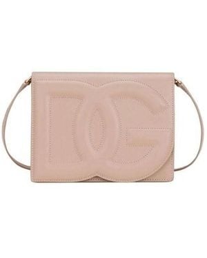 Dolce & Gabbana Dolce & Gabbana Dg Logo Leather Crossbody Bag - Pink
