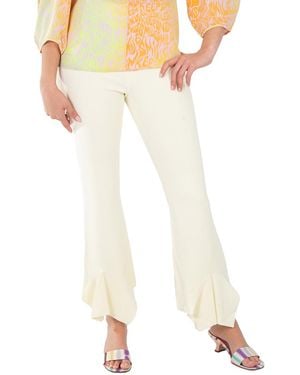 Stella McCartney Ladies High Waist Flared Ruffled Trousers, Brand Size 38 (Us - Natural