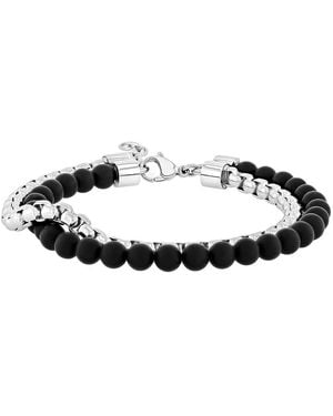 Robert Alton Onyx Bead Bolo Bracelet - Black