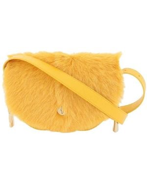Burberry Chess Leather Satchel Bag - Yellow