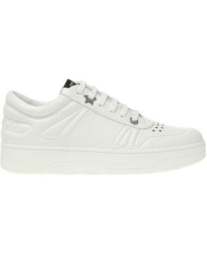 Jimmy Choo Ladies Hawaii/F Calf Leather Trainers - White