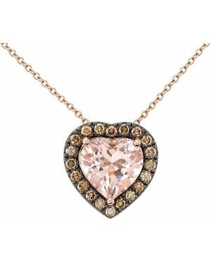 Le Vian Ladies Hearts Pendant Necklace Set - Pink