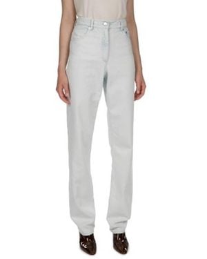 Bally Bleached Denim High-Waist Jeans, Brand Size 38 Us - Gray