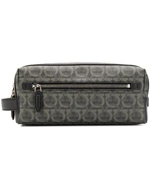 Ferragamo Gancini Dopp Kit Wash Bag - Grey