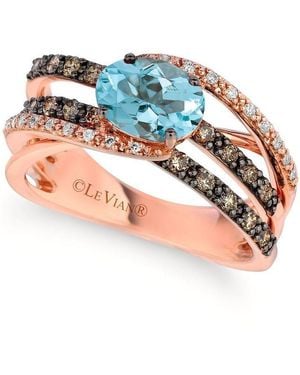 Le Vian Ladies Sea Aquamarine Rings Set - Blue