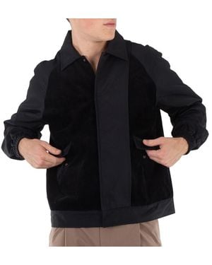 Redemptive Stitching Design Oversized Bomber Jacket - Black