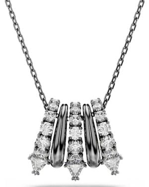 Swarovski Sublima Ruthenium Plated Crystal Necklace - Metallic