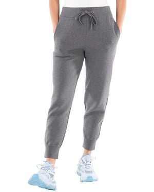 Burberry Storm Melange Tb Logo Knit Joggers - Grey
