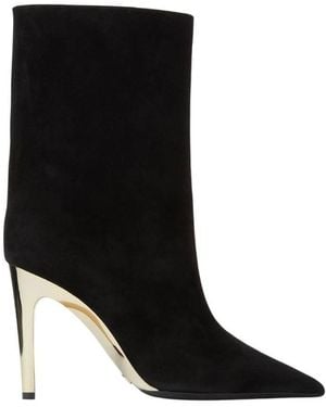 Jimmy Choo Cierra 100 Suede Ankle Boots, Brand Size 37.5 Us - Black