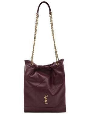 Saint Laurent Jamie Pochon Nappa Shoulder Bag - Purple