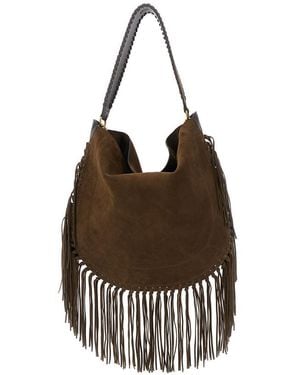 Isabel Marant Oskan Hobo Soft Suede Bag - Black