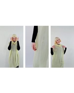 Burberry Drawstring Hood Silk Dress - Green