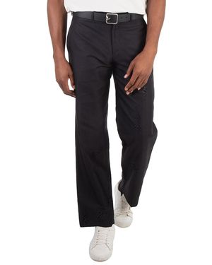 Fendi Tailored Woven Pattern Trousers, Brand Size 48 (Waist - Blue