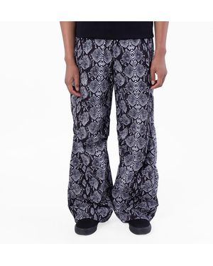 Rains Snake Print Mito Pants - Blue