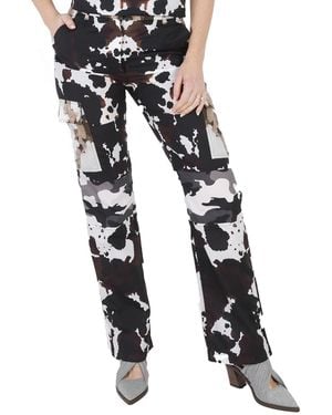 Burberry Camouflage-Print Nylon Panelled Cargo Trousers, Brand Size 10 (Us - Black
