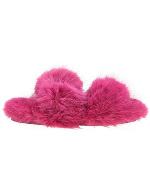 Michael Kors Faux Fur Tula Slides, Brand Us - Pink