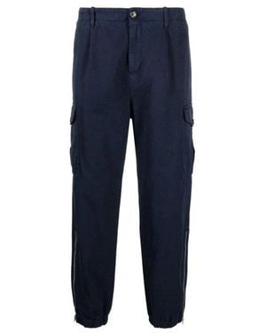 Brunello Cucinelli Cargo Trousers With Cuffs, Brand Size 54 (Us - Blue