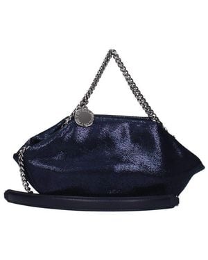 Stella McCartney Metallic Eco Suede Shoulder Bag - Blue