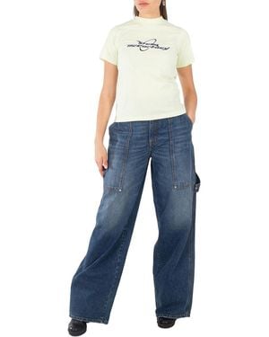 Stella McCartney Ladies Logo-Print Short-Sleeve T-Shirt, Brand Size 36 (Us - Blue