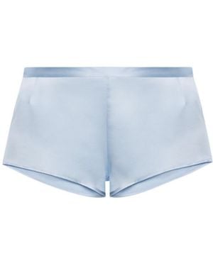 La Perla Azure Silk Sleep Shorts - Blue