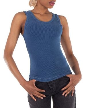Agolde Ladies Poppy Ribbed Jersey Tank - Blue