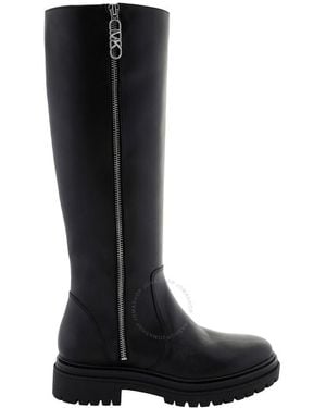 Michael Kors Regan Leather Knee-High Boots - Black