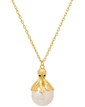 Kylie Harper 14K Over Octopus Pearl Pendant Necklace - Metallic