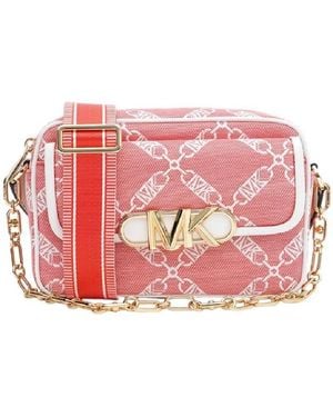 Michael Kors Parker Monogram-Print Crossbody Bag - Pink