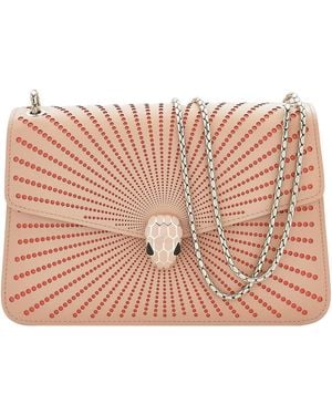 BVLGARI Serpenti Forever Diamond Blast Sunshine Shoulder Bag - Pink