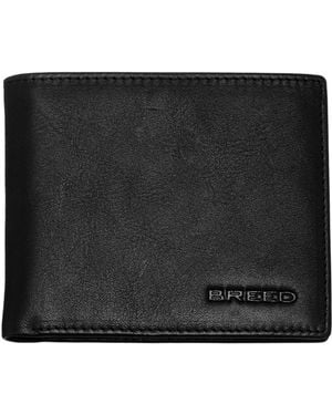 Breed Locke Genuine Leather Bi-Fold Wallet - Black
